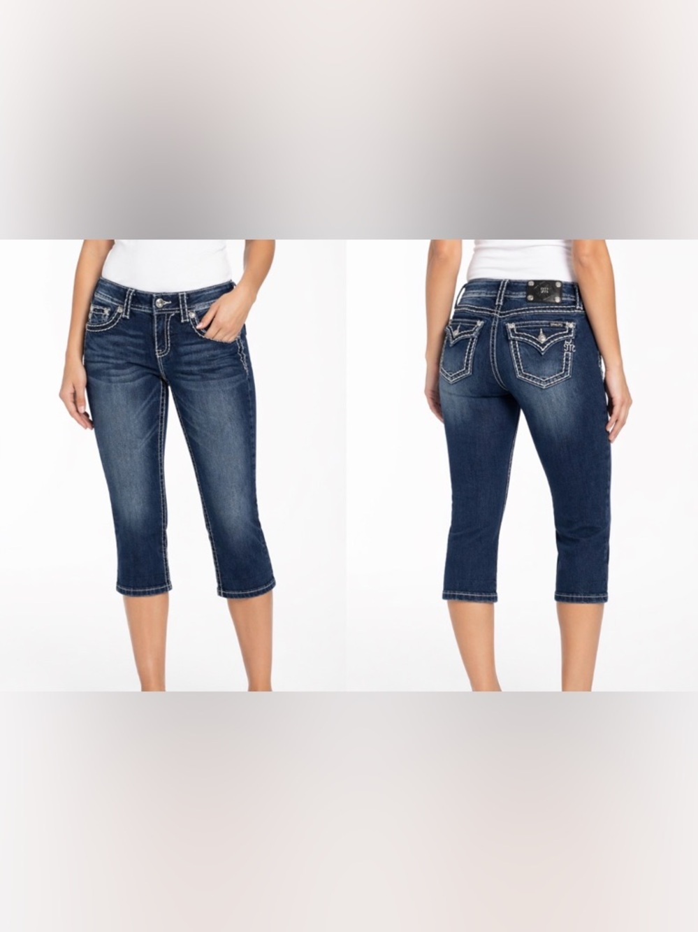 Miss Me Dark Blue Cropped Denim Y2K 90s Capri size 30